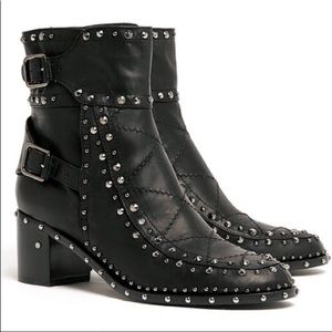 Laurence Dacade Spike Studded Buckle Leather Boots